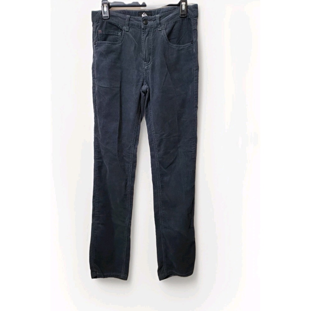 Y2K Dark Gray Quicksilver Straight‎ Leg Corduroy Pants Mens Size 29/30